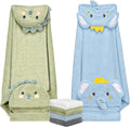 6 PCS Toddler Bath Towel Set for Boy Girl 0-5 Year, Ultra Soft Gifts for Infant by CandyHome