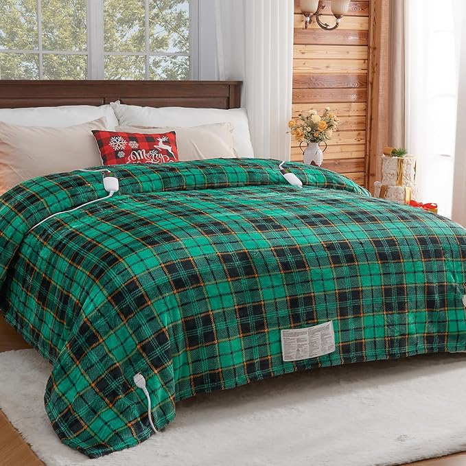 Heated Electric Blanket Queen Size, 84X90 Christmas Blanket by OCTROT