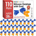 AZEN 110 Pairs Silicone Ear Plugs, Reusable Earplugs by AZEN