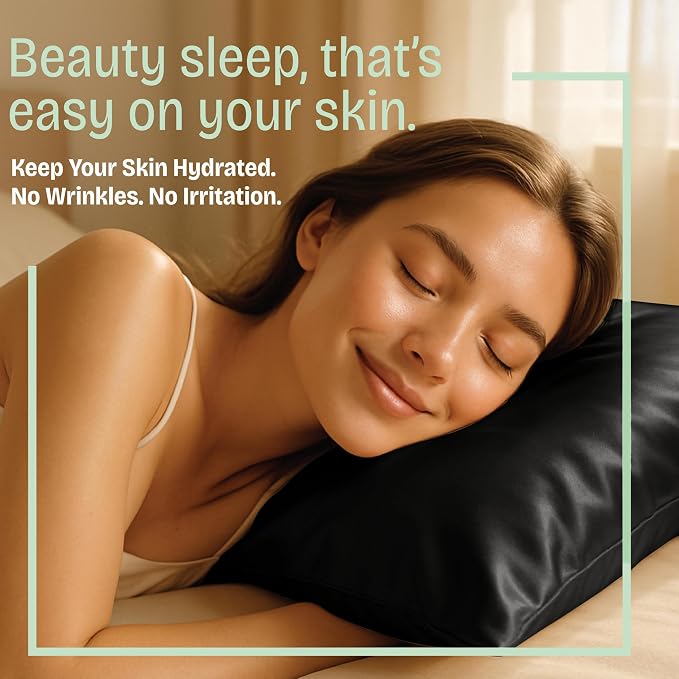 BLISSFORD Black Satin Pillowcase - Image 5