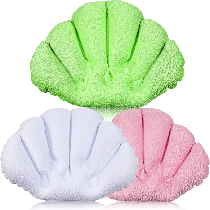 3 Pieces Inflatable Bath Pillow by Jetec