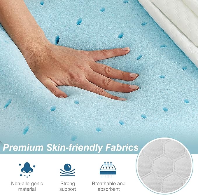 DUMOS Memory Foam Pillows for Sleeping 2 Pack, Bed Pillows for Adults - Image 2