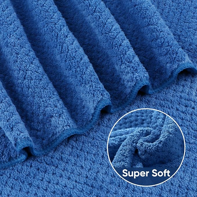 HOMEXCEL 6 Pack Bath Towel Set, Microfiber Ultra Soft Highly Absorbent Bath - Image 3
