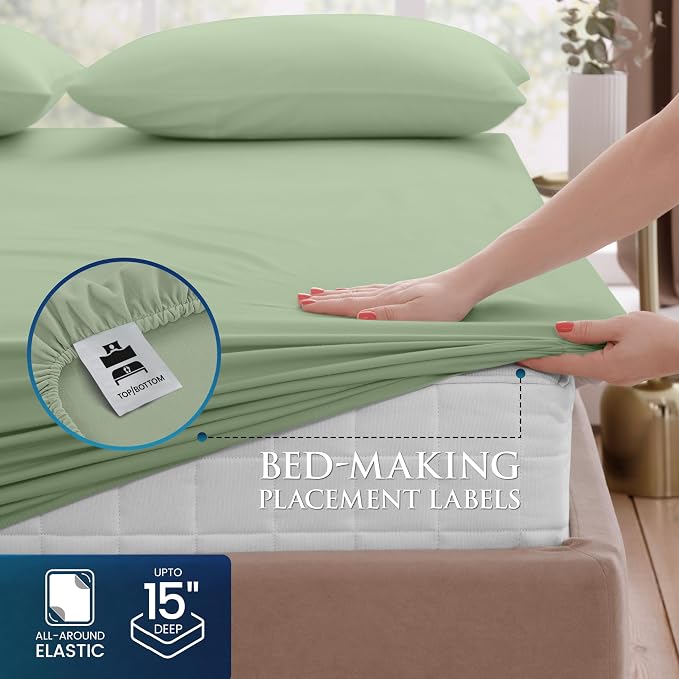 Utopia Bedding Queen Size 4 Piece Sheet Set - Image 3