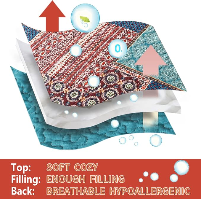 BEDIFANY Cotton Queen Size Quilt Sets, Soft Lightweight Bedspread Queen Size - Image 8