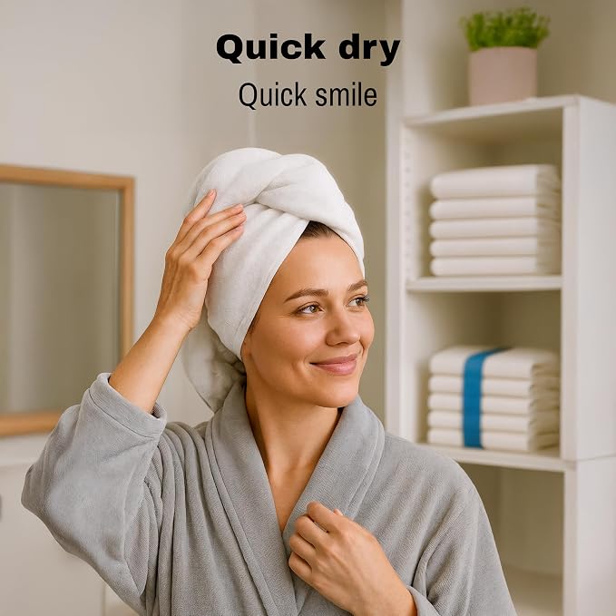 JMR White Bath Towels Bulk Pack of 12 - Image 2