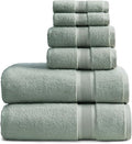 Springtree Home Luxury Bamboo Rayon Bath Towel Set 6 Piece Set | 35% Bamboo by SpringtreeHome