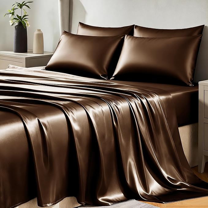 CozyLux Satin Sheets Full Size Sheets by CozyLux