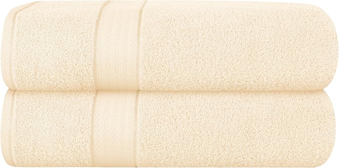 GLAMBURG 700 GSM Premium Cotton 2-Pack Oversized Extra Large Bath Sheet Set by GLAMBURG
