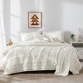 WDCOZY Boho Ivory Quilts Queen Size Bedding Sets by WDCOZY