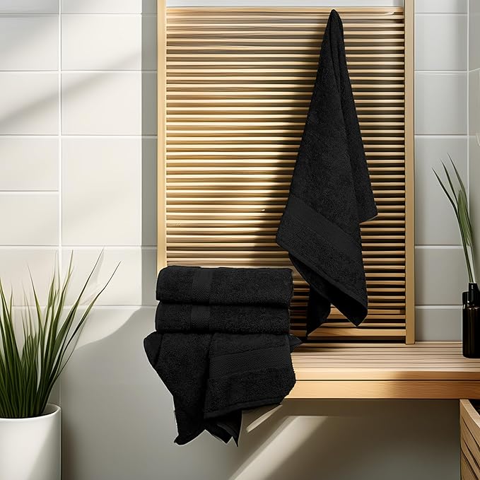 Commercial Bulk Pack of 12 Small Bath Towels – 100% Cotton Terry 24" x 46" – - Image 4