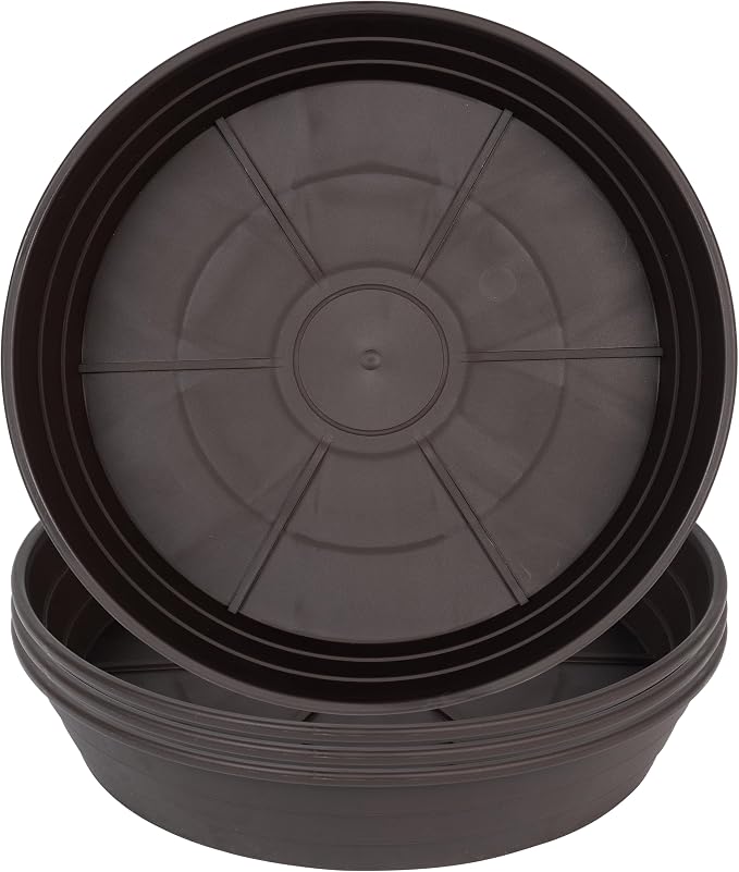 LWALRS Plant Saucer 14 Inch 4 Pack 6 8 10 12 14 16 18 20 25, Plastic Plant Trays by LWALRS