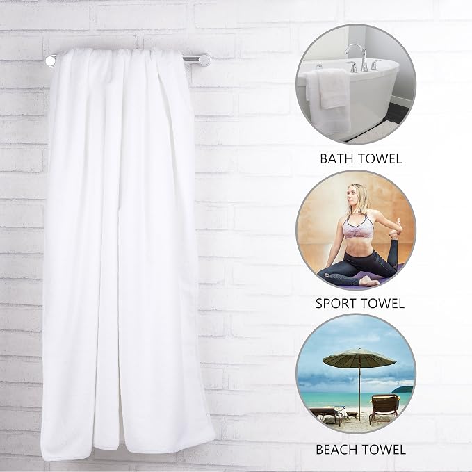 JML Large Bath Towels Set of 2, Lightweight, Lint-Free Microfiber Fleece - Image 9
