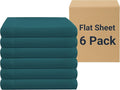 ZPECC Full Flat Sheet Only 6 Pack, Durable Teal Top Bed Sheets Hypoallergenic by ZPECC-ABrandThatHasBeenFocusedOnBabyProductsFor18Years