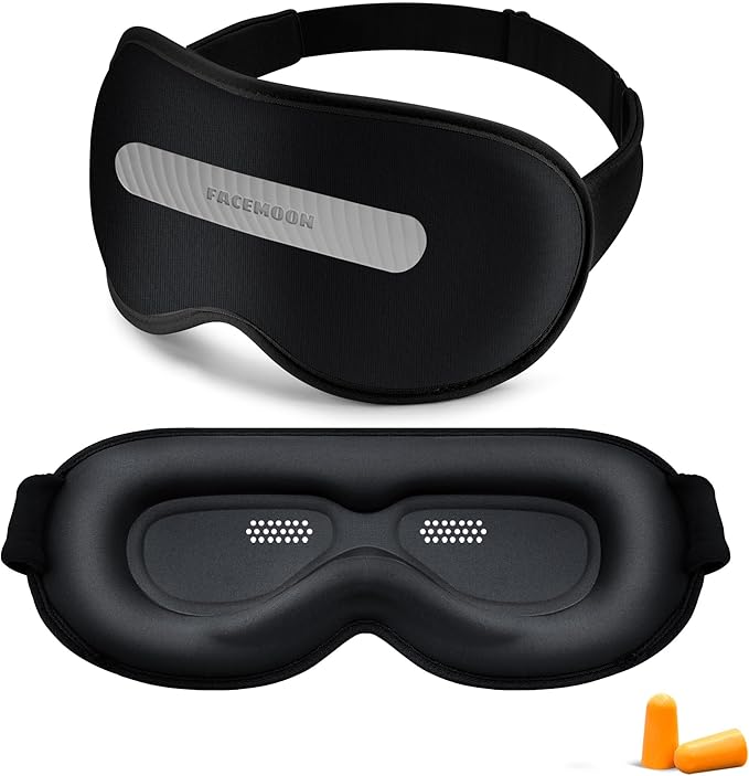Blackout Eye Mask for Sleep, Women Men Sleeping Mask for Lash Extensions by FACEMOON
