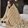 Heated Blanket Queen Size, Faux Fur Cozy Heating Blanket by Unknown