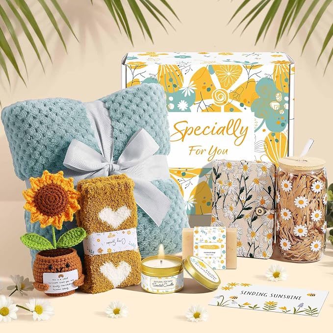 Wasocol Self Care Gifts for Women Gift Baskets，Sending Sunshine Thinking of You - Image 2