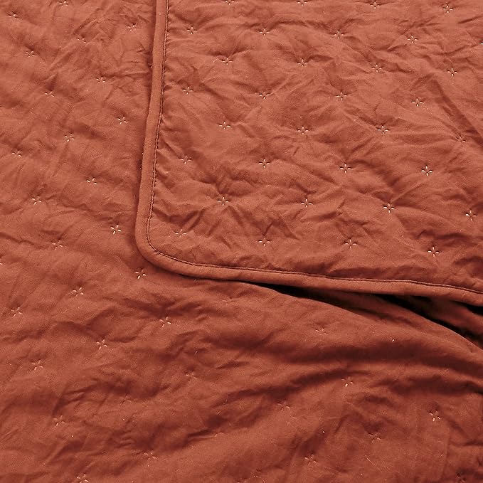 ROARINGWILD Burnt Orange Quilt Sets Queen Size - Image 5