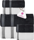 CASA COPENHAGEN Solitaire 6Pcs 100% Egyptian Cotton Large Designer Towels Gift by CASACOPENHAGEN