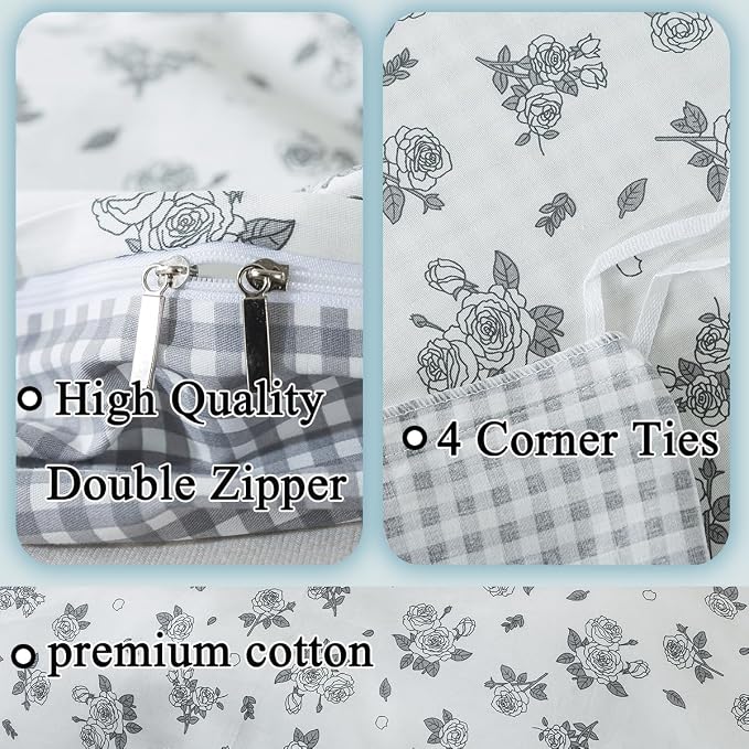FADFAY Floral Duvet Cover Set Twin XL - Image 3