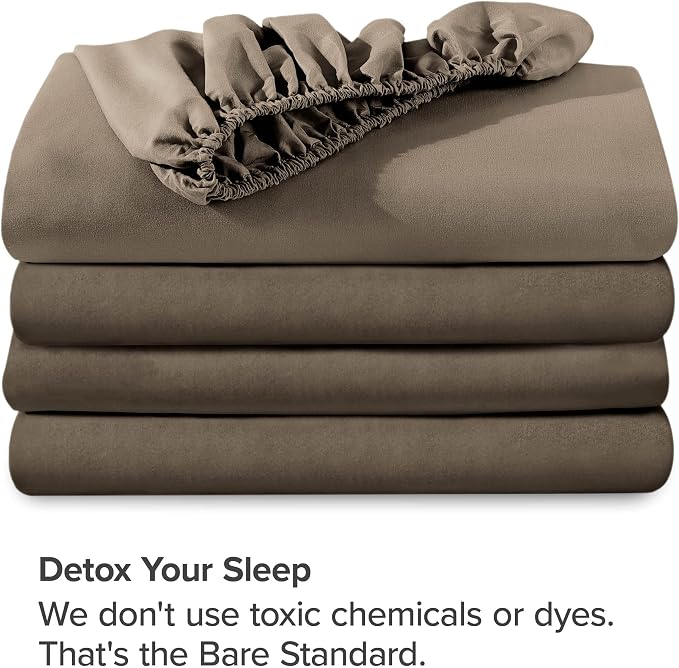 Bare Home 2-Pack Fitted Bottom Sheets Split King - Image 7