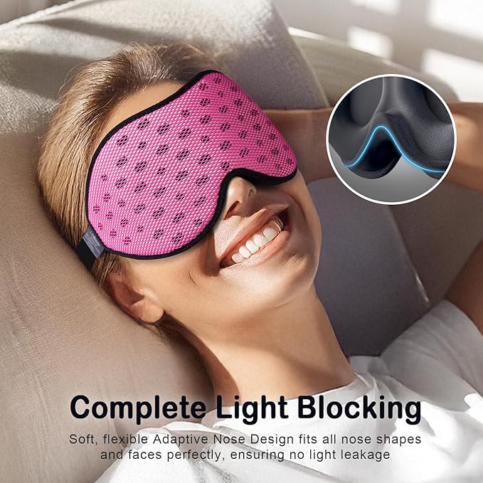 LitBear Breathable Sleep Mask, 3D Eye Mask Sleep - Image 4