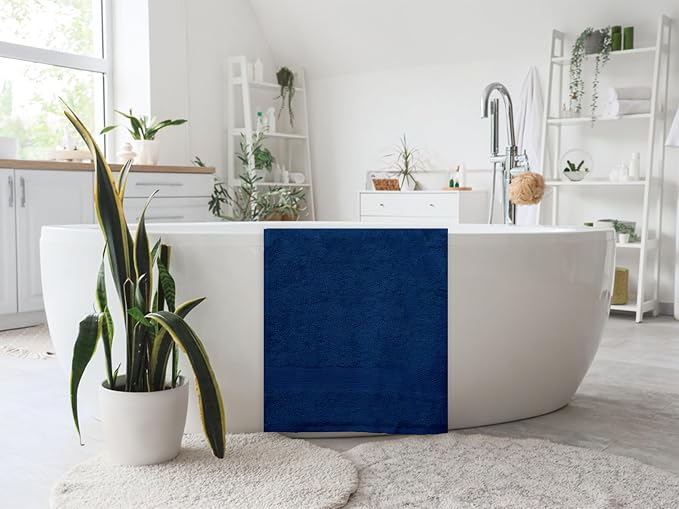 Large Bath Towels Bulk Set of 12 – 100% Cotton Terry – 24" x 50" – Quick Dry - Image 3