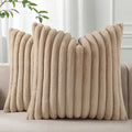 Pallene Faux Fur Plush Throw Pillow Covers 26x26 Set of 2, Luxury Soft Fluffy by PALLENE