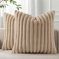 Pallene Faux Fur Plush Throw Pillow Covers 20x20 Set of 2, Luxury Soft Fluffy by PALLENE