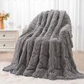 Wemore Jacquard Fleece Weighted Blanket Twin Size 48" x 72" 15lbs, Ultra Soft by WemoreDirect