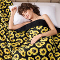 Sunflower Weighted Blanket for Adults 20lbs, Twin Full Size Cooling Heavy Throw by BETU