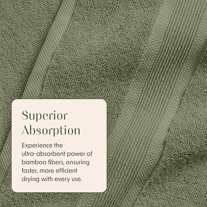 Springtree Home Luxury Viscose from Bamboo Bath Towel Set of 4 | 35% Viscose - Image 7