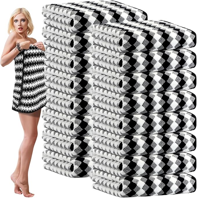 SmoothNovelty 16 Pack Microfiber Bath Towels Bulk 27'' x 60'' Oversized Size by SmoothNovelty