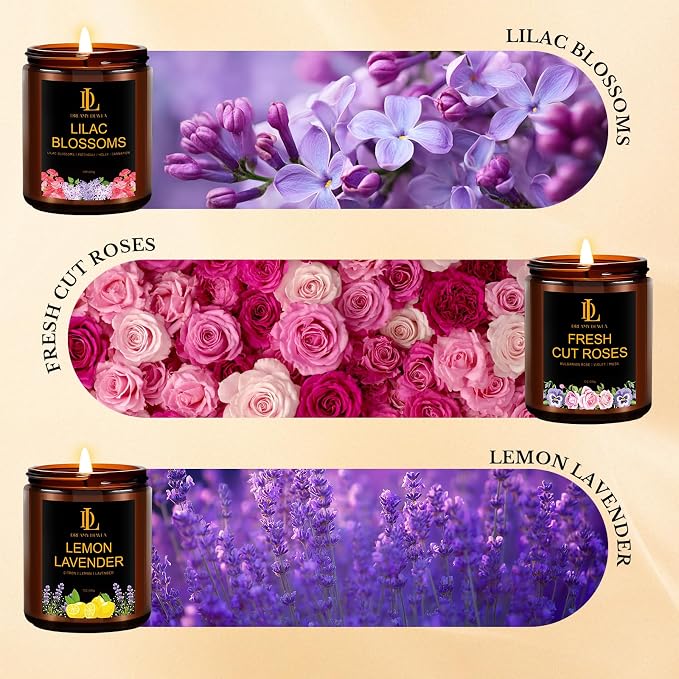 6 Pack Candles for Home Scented, Candles Gifts for Women Men, 42oz Soy Candle - Image 4