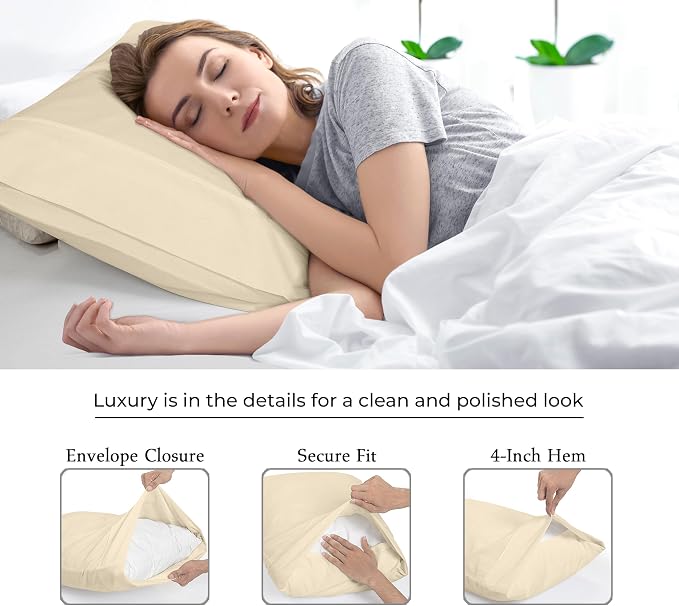 Royale Linens Queen Pillowcase Set of 2 - Image 7