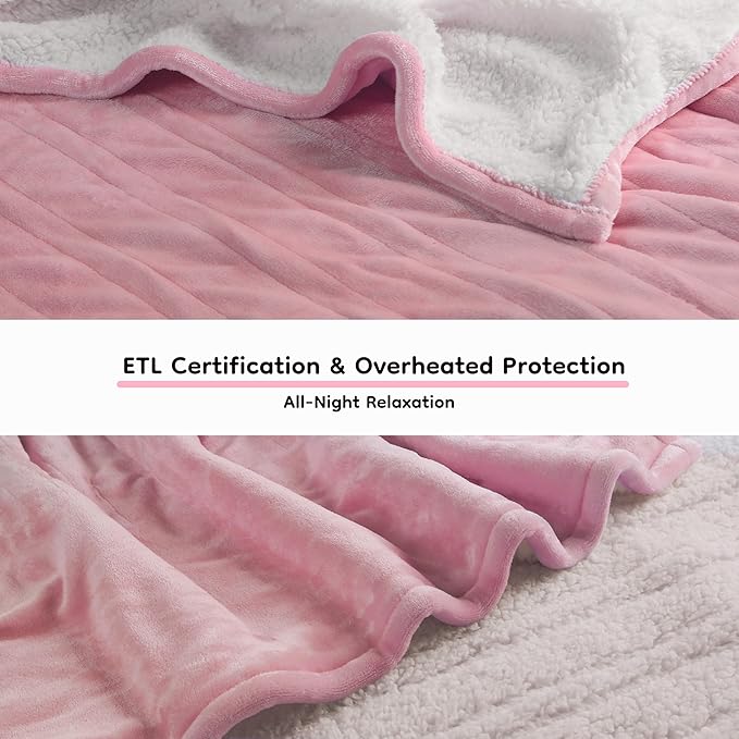 LaffyLo Electric Heated Blanket King Size 90 x 100, Dual Control, Fast Heating - Image 2