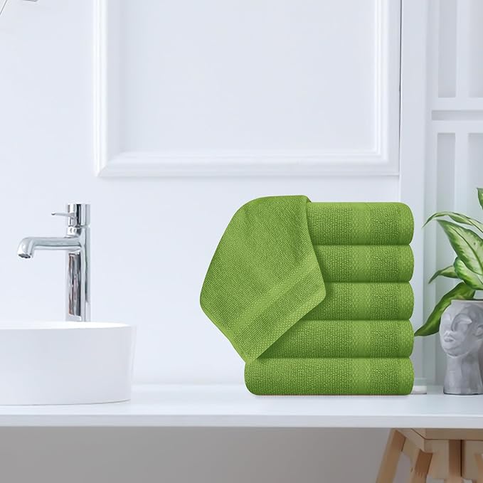 GLAMBURG Ultra Soft 12-Piece Washcloths Set 13x13-100% Ringspun Cotton - Image 4
