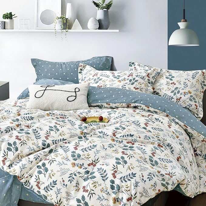 LEMIROE Botanical Cotton Comforter Queen Size by LEMIROEBEDDING