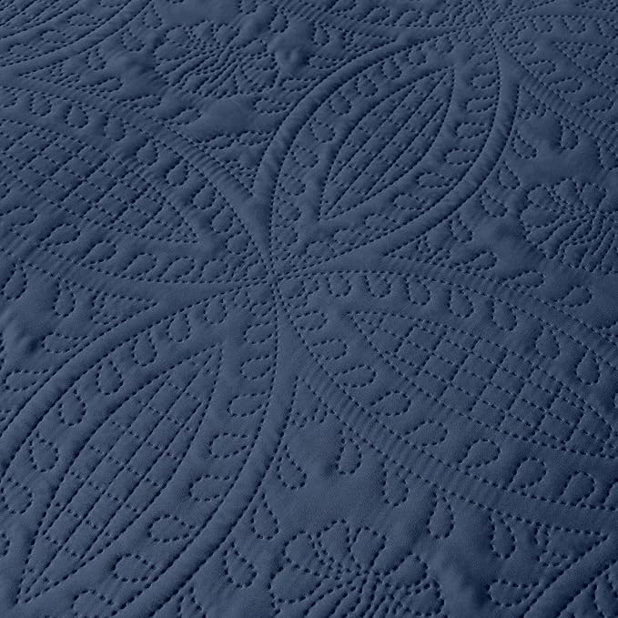 akkialla Navy Twin Quilt Set, Ultrasonic Lightweight Bedspread Coverlet - Image 7