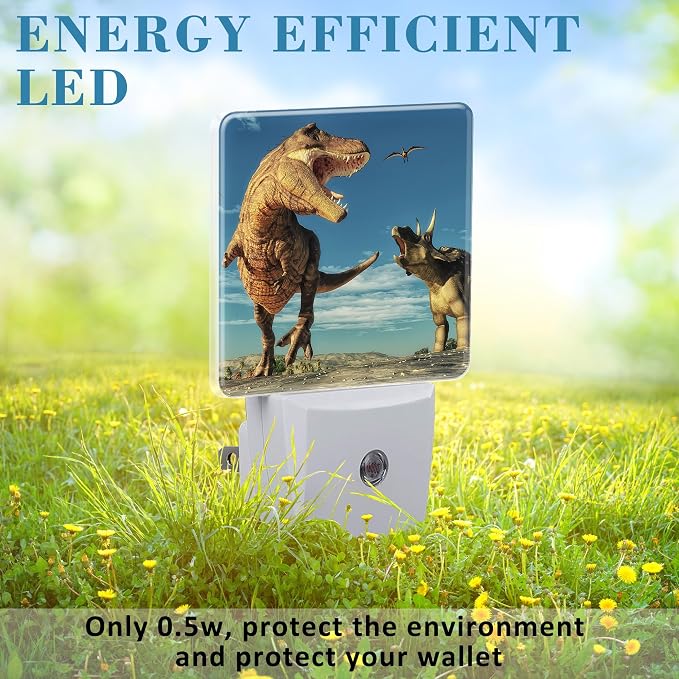 3D Dinosaur World Night Light for Kids, LED Night Light Plug into Wall - Image 6