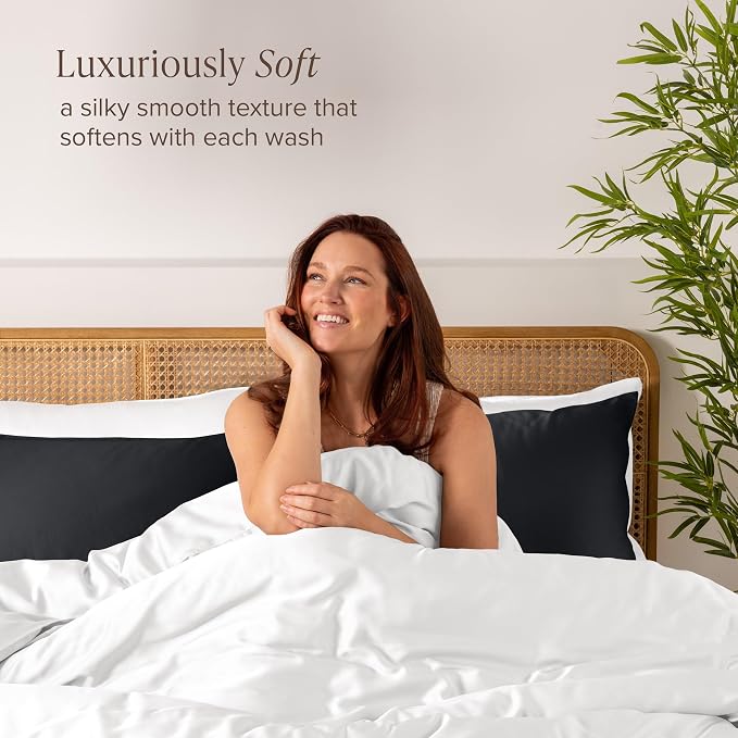 Bare Home 100% Rayon Made from Bamboo Luxury Body Size Cooling Pillowcase - Image 2