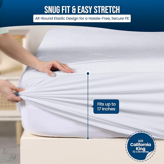 Utopia Bedding Waterproof Mattress Protector California King Size 2 Pack - Image 3