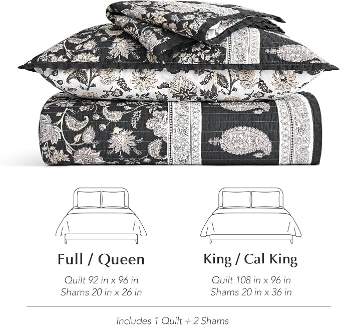 EverGrace Cotton Quilt Set King Size, 100% Cotton Reversible Lightweight - Image 9