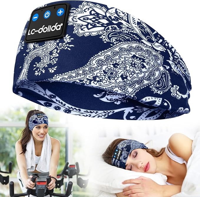 LC-dolida Sleep Headphones Bluetooth Headband Sleeping Wireless Headband by LC-dolida