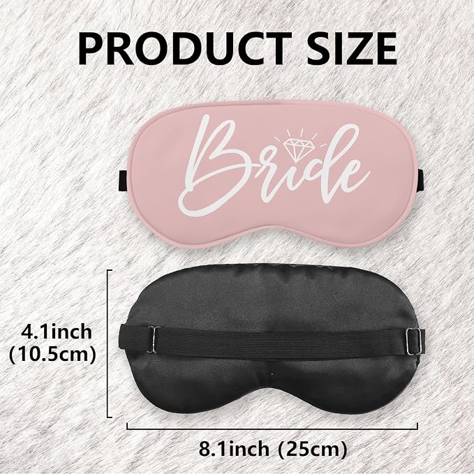 Bride Silk Eye Mask for Sleeping, Bride Eye Mask, Bridal Shower Gifts Blindfold - Image 7
