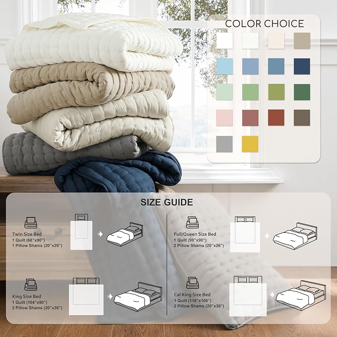 WDCOZY Beige Queen Size Quilt Bedding Sets - Image 9