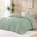 Andency King Comforter Set, Sage Green Boho Lightweight and Fluffy Bedding Set by Andency