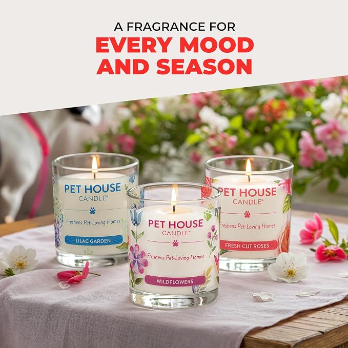 One Fur All Pet Candle 9 OZ Plant-Based Air Freshening Candle, Clean Burning - Image 5