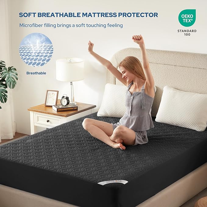 BEDLORE Waterproof Mattress Protector, Queen Size Mattress Pad Noiseless - Image 3