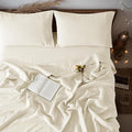 LBRO2M 100% Pure Linen Sheet Set Deep Pocket Up to 16" Bed Sheets Sets by LBRO2MBedding